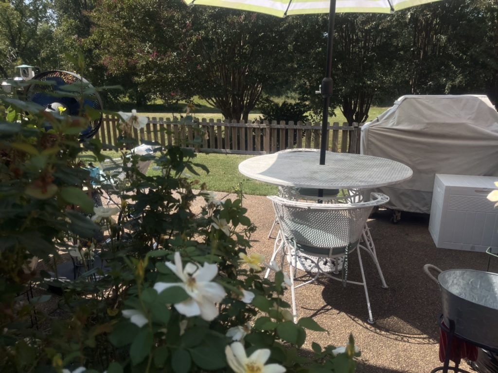 Refreshed patio table