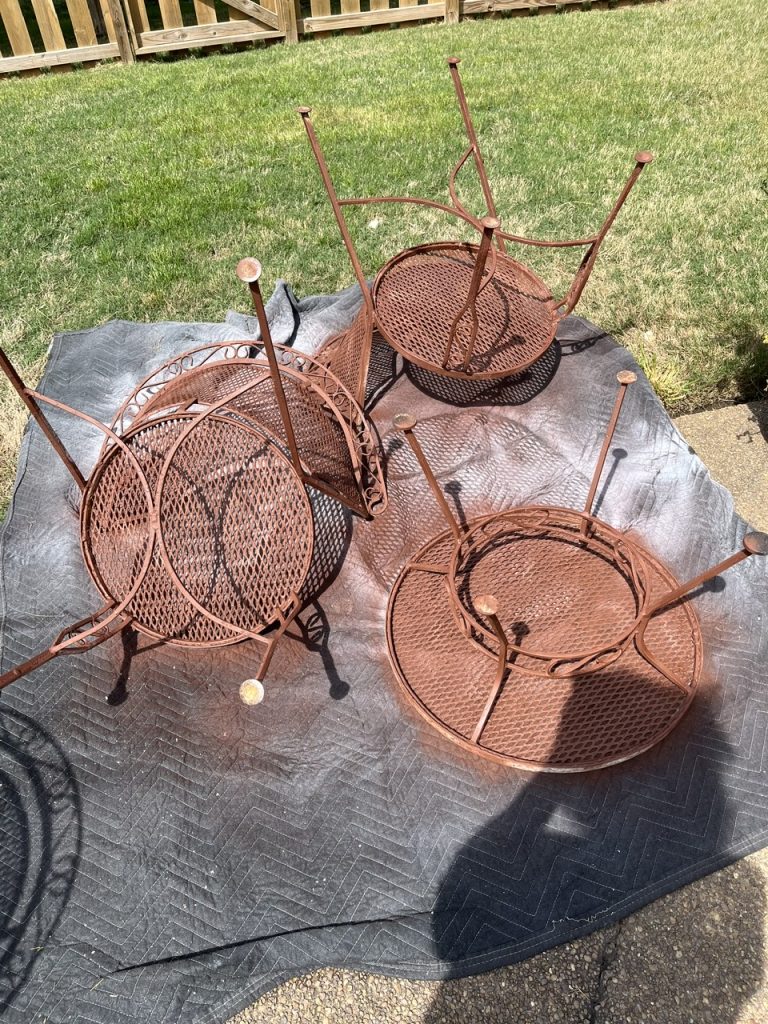 Sprayed with rust converter